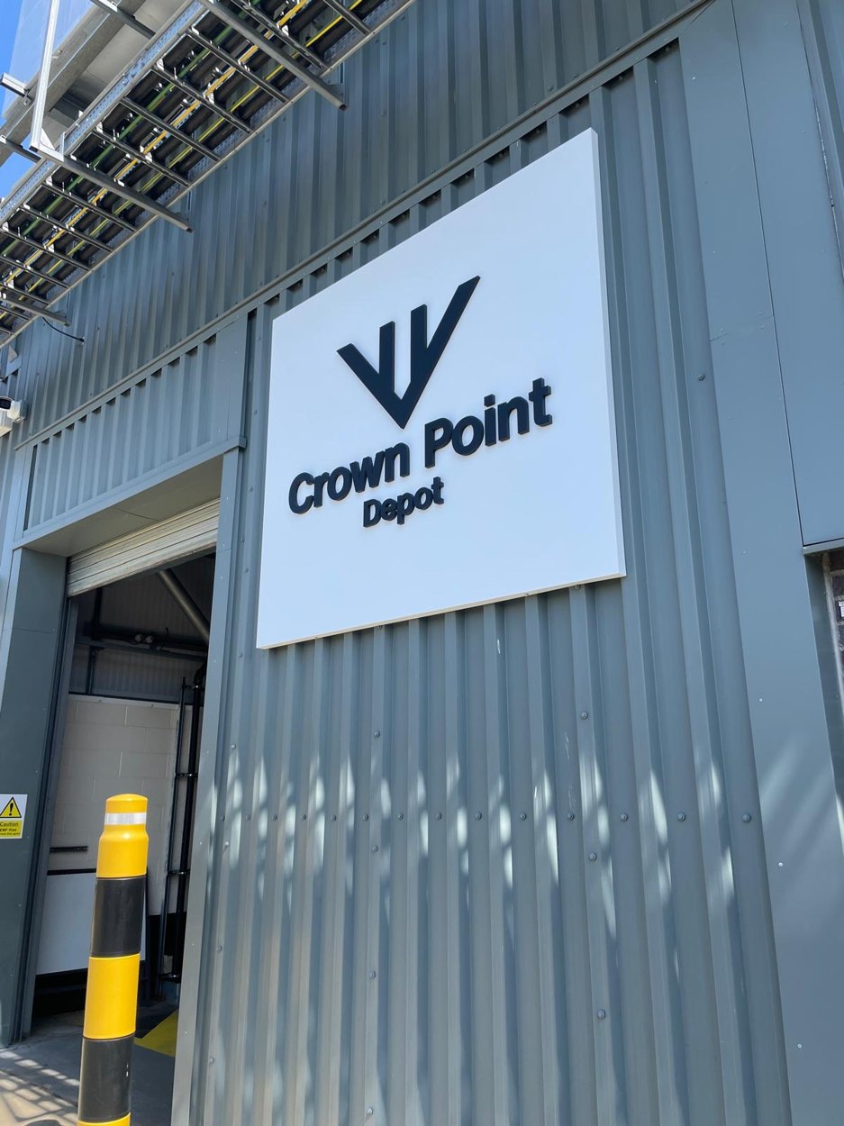 Crown Point Depot Fascia — Rail Signage