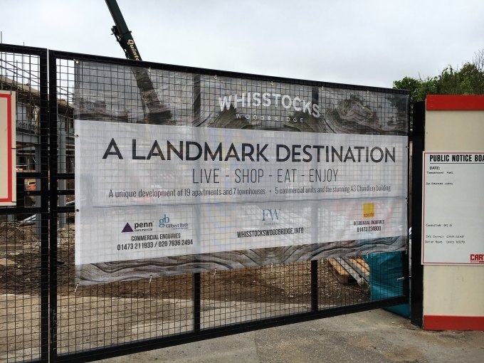Whisstocks Development Banner — Construction Banners